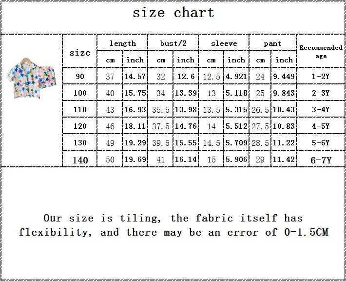 Toddler Kids Girls Summer Thin Cool Star Print Tops Shirts Short Pants Children Casual Clothes Set 2pcs 1-7Y
Toddler Kids Girls Summer Thin Cool Star Print Tops Shirts Short Pants Children Casual Clothes Set 2pcs 1-7Y