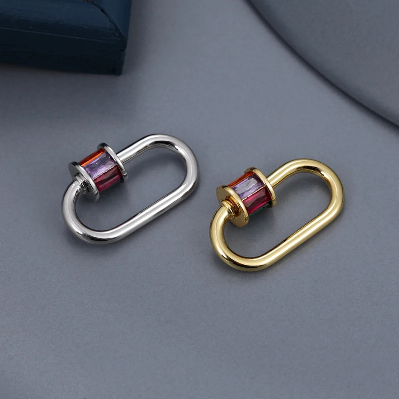 MINHIN New Zircon Jewelry Clasps Luxury Rainbow CZ Fastener Screw Clasps Accessories DIY Bracelets Necklace Components Wholesale
MINHIN New Zircon Jewelry Clasps Luxury Rainbow CZ Fastener Screw Clasps Accessories DIY Bracelets Necklace Components Wholesale