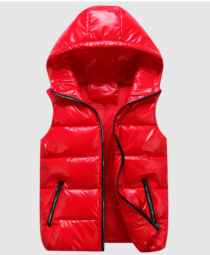 2021 New Glowing Women Winter Hooded Vest Coat Fashion Glossy Down Cotton Sleeveless Jacket Female Thicken Warm Winter Vest
2021 New Glowing Women Winter Hooded Vest Coat Fashion Glossy Down Cotton Sleeveless Jacket Female Thicken Warm Winter Vest
