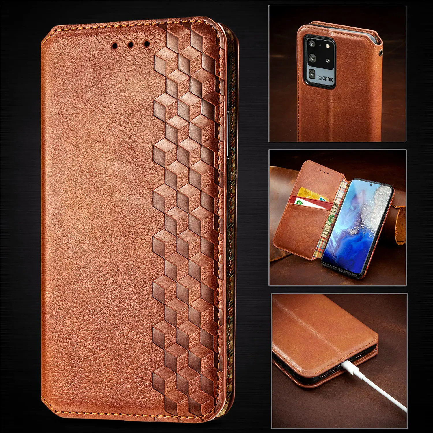 Фото Откидной Магнитный чехол для Samsung Galaxy S20 Ultra S10 S10E S9 Plus A10 A20 A50 A70S A51 A71 A81 A91 A31 A41 A11 M31