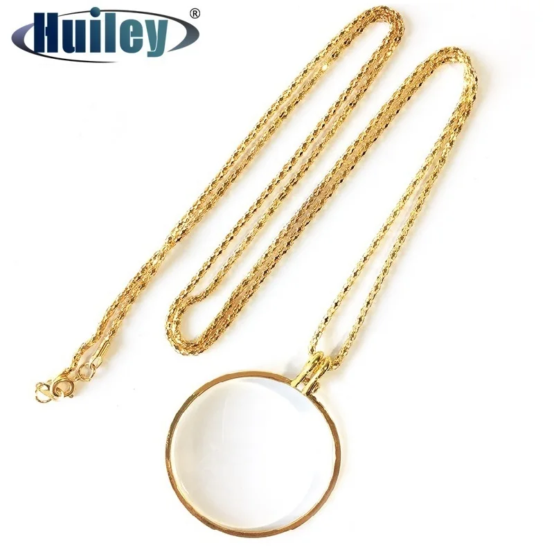 Decorative Monocle Necklace Magnifier Present Hanging Gloden Coin Magnifying Glass with Metal Chain 5X 42mm Light Weight
Decorative Monocle Necklace Magnifier Present Hanging Gloden Coin Magnifying Glass with Metal Chain 5X 42mm Light Weight