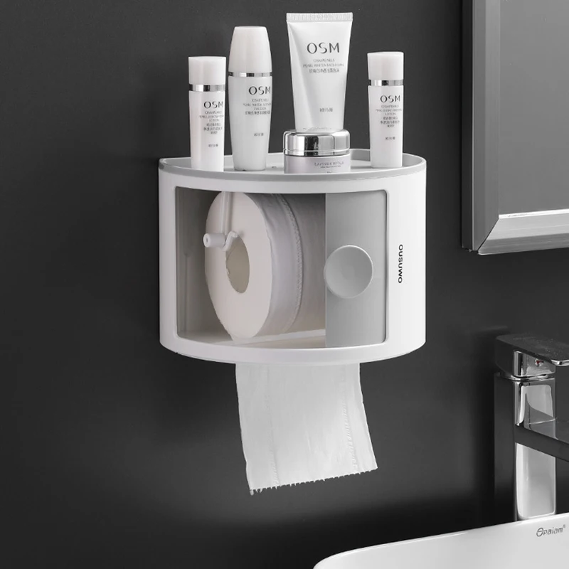 Multifunction Toilet Paper Holder Stackable Cosmetic Storage Box Wall Mounted Waterproof Tissue Boxes Bathroom Organizer Tools
Multifunction Toilet Paper Holder Stackable Cosmetic Storage Box Wall Mounted Waterproof Tissue Boxes Bathroom Organizer Tools