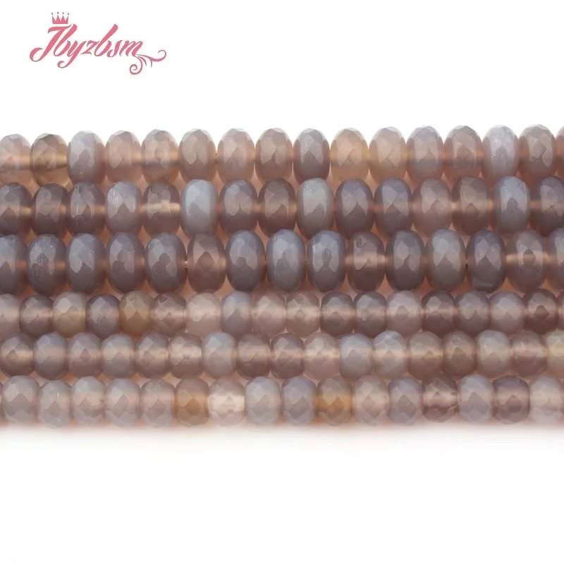 3x6 4x8mm Faceted Gray Agates Stone Rondelle Spacer Loose Beads for DIY Necklace Bracelet Jewelry Making Strand 15"Free Shipping
3x6 4x8mm Faceted Gray Agates Stone Rondelle Spacer Loose Beads for DIY Necklace Bracelet Jewelry Making Strand 15"Free Shipping