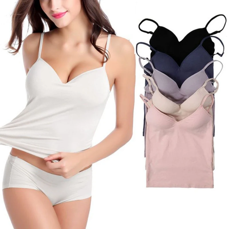 Sexy Women Padded Bra Vest V Neck Strap Tops Camisole Push Up Bra Vest Tank Cami Sleeveless Tank Top Underwear Camisoles Acce
Sexy Women Padded Bra Vest V Neck Strap Tops Camisole Push Up Bra Vest Tank Cami Sleeveless Tank Top Underwear Camisoles Acce