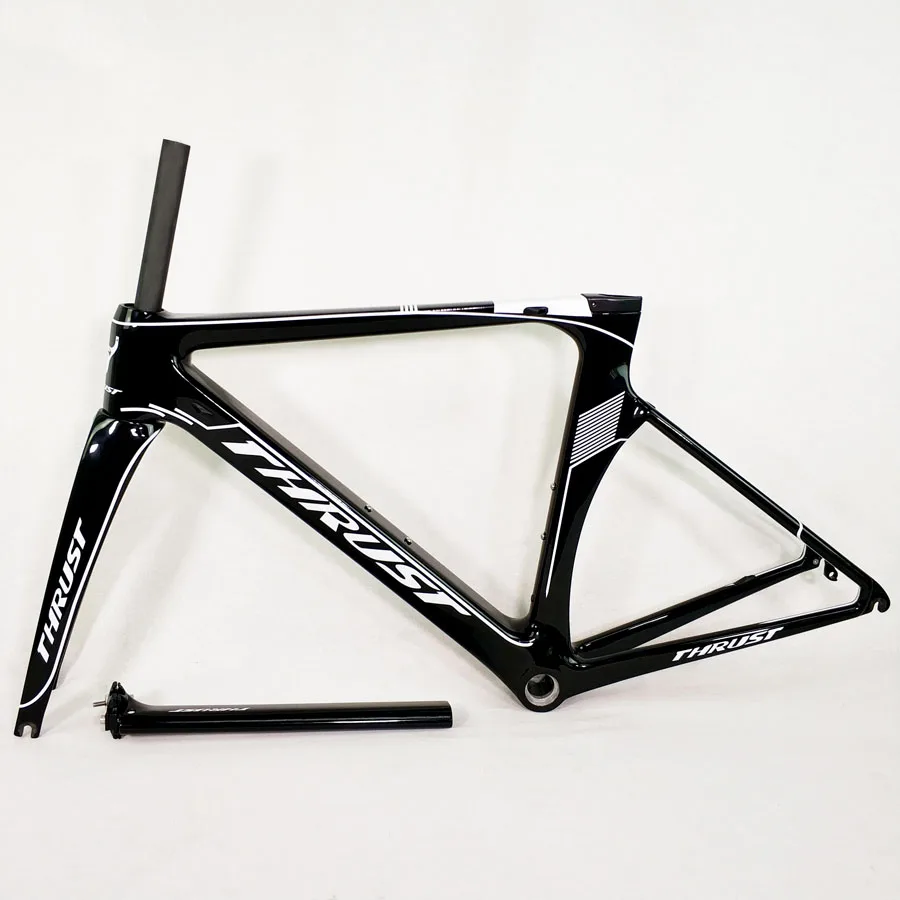 THRUST Carbon Road Frame 48 50 52 54 56cm Road Bicycle Frame Black Matte Glossy UD T1000 8 Colors 2 Warranty for Bicycle Parts
THRUST Carbon Road Frame 48 50 52 54 56cm Road Bicycle Frame Black Matte Glossy UD T1000 8 Colors 2 Warranty for Bicycle Parts