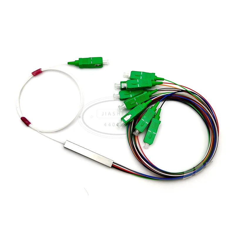 0.9mm Steel Tube Fiber Optic PLC Splitter 1x8 SC/APC Mini Blockless 1*8 SC APC Connector
0.9mm Steel Tube Fiber Optic PLC Splitter 1x8 SC/APC Mini Blockless 1*8 SC APC Connector