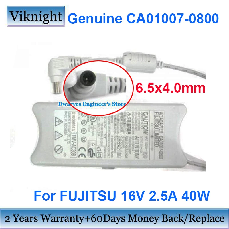 Фото Натуральная CA01007 0800 16V 2.5A 40 Вт адаптер переменного тока для FUJITSU - купить