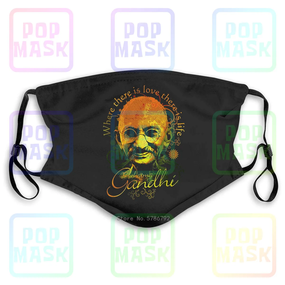 Пылезащитная маска с фильтром Stooble Mahatma Gandhi S модная моющаяся многоразовая
