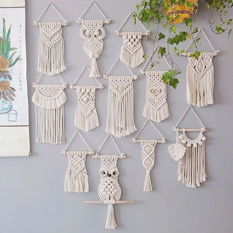Nordic Style Cotton String Hand-Woven Wall Hanging Tassel Ornament Children's Room Decoration Hanging Living Room Background
Nordic Style Cotton String Hand-Woven Wall Hanging Tassel Ornament Children's Room Decoration Hanging Living Room Background