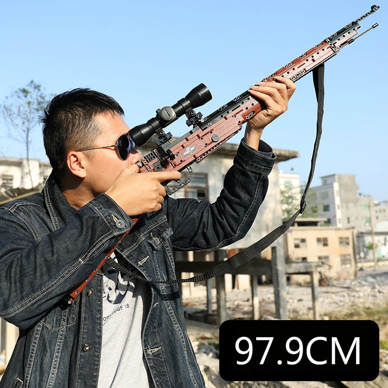 PUBG Guns 98K модель строительных блоков Ww2 Военная снайперская винтовка оружие Наборы