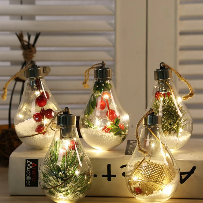 LED Luminous Night Light Christmas Tree Decor Fairy Lights Transparent Ball Hanging Pendant Home New Year Christmas Decorations
LED Luminous Night Light Christmas Tree Decor Fairy Lights Transparent Ball Hanging Pendant Home New Year Christmas Decorations