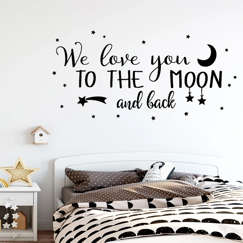 Cartoon moon Wall Sticker Decal Home Decor Children House Stickers Waterproof Wallpaper | Дом и сад