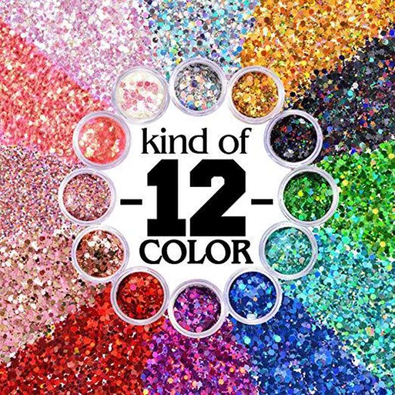 12 Colors Mixed Holographic Chunky Glitter Face Body Eye Hair Nail Resin Sequins 1XCA 
12 Colors Mixed Holographic Chunky Glitter Face Body Eye Hair Nail Resin Sequins 1XCA