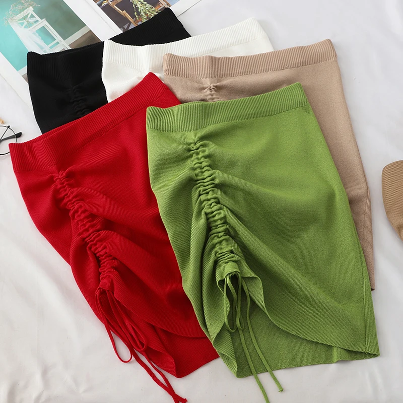 Retro High waist side drawstring Hip Wrap short skirt women's autumn dress new tight, thin, knee length skirt fashion
Retro High waist side drawstring Hip Wrap short skirt women's autumn dress new tight, thin, knee length skirt fashion