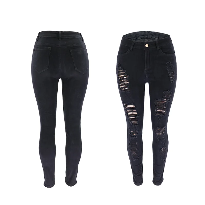 Women's Ripped Skinny Jeans Denim Hole High Waist Elasticity Black Pants Korean Fashion Sexy Pants for Women Clubwear Trousers
Women's Ripped Skinny Jeans Denim Hole High Waist Elasticity Black Pants Korean Fashion Sexy Pants for Women Clubwear Trousers