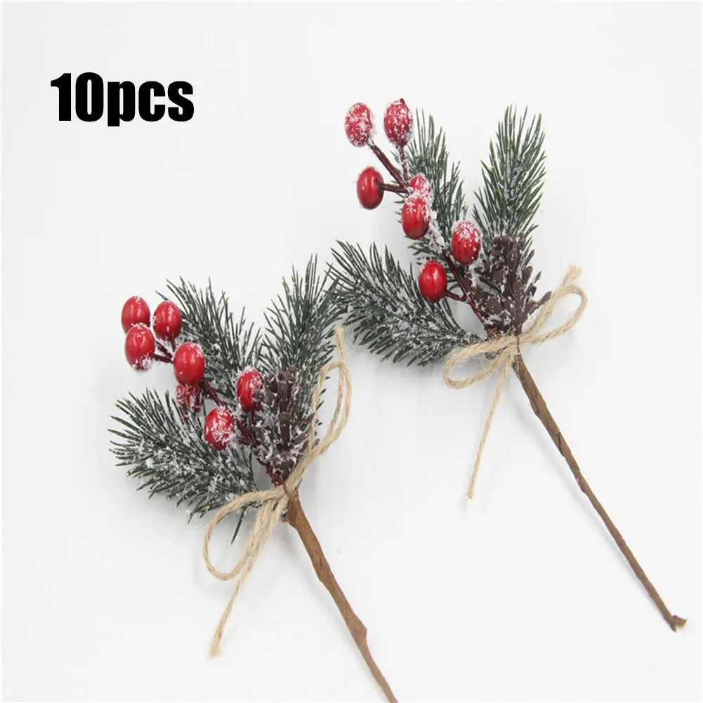 10PCS Artificial Pine Snowy Flower With Berries Picks For Crafts Xmas Ornament Making Craft DIY Accessories
10PCS Artificial Pine Snowy Flower With Berries Picks For Crafts Xmas Ornament Making Craft DIY Accessories