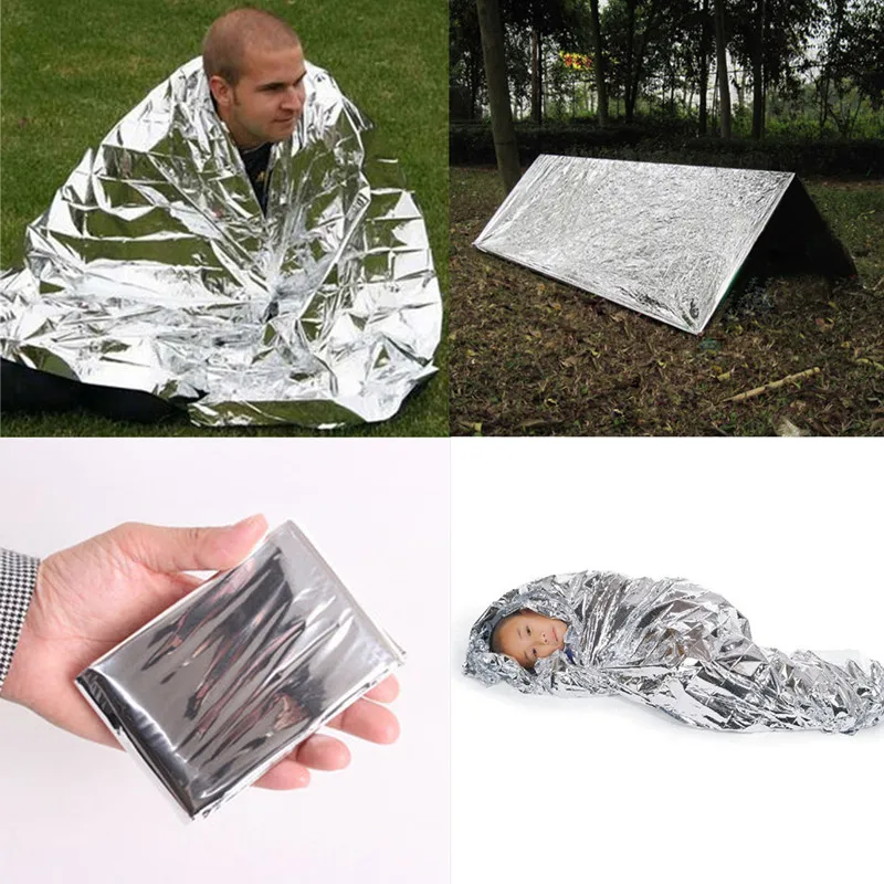 Outdoor Emergency Blanket WaterProof Survival Rescue Blanket Silver Foil Thermal Space First Aid Folding Military Tent Curtain
Outdoor Emergency Blanket WaterProof Survival Rescue Blanket Silver Foil Thermal Space First Aid Folding Military Tent Curtain