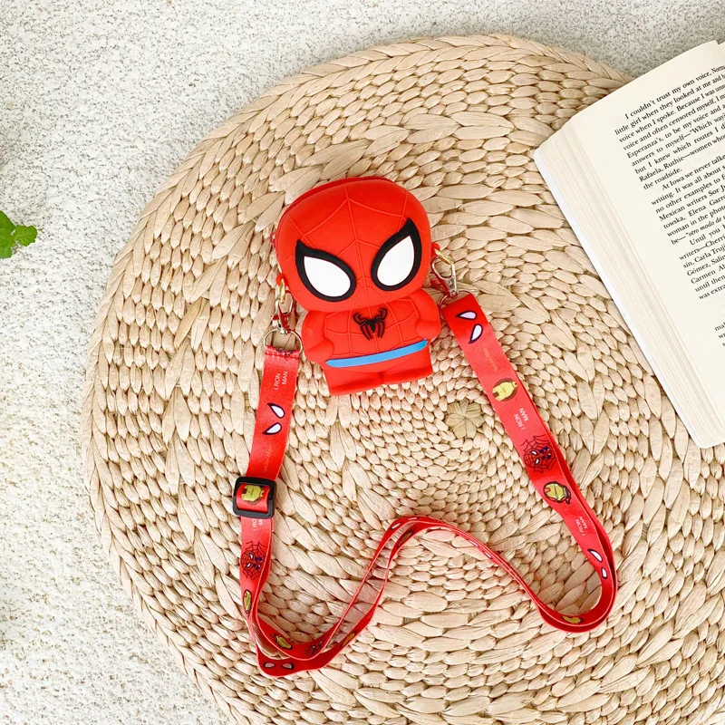 Сумка Мстители Marvel Человек-паук Железный человек милый силиконовый кошелек