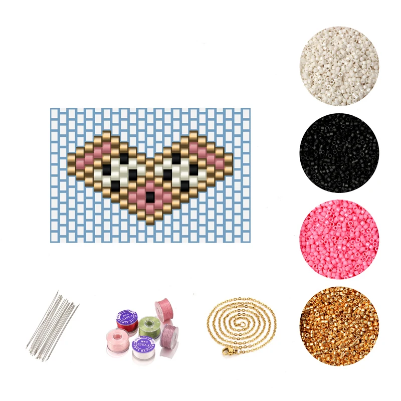 FAIRYWOO Goth Heart Necklace Delica Miyuki Beaded Pendant Choker For Women Handmade DIY Accessories Jewelry Making Kit Wholesale
FAIRYWOO Goth Heart Necklace Delica Miyuki Beaded Pendant Choker For Women Handmade DIY Accessories Jewelry Making Kit Wholesale