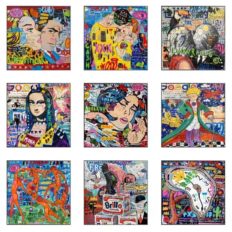 Graffiti Clocks Mona Lisa Lover Street Art Canvas Print Painting Abstract Figure Wall Picture Living Room Home Decoration Poster
Graffiti Clocks Mona Lisa Lover Street Art Canvas Print Painting Abstract Figure Wall Picture Living Room Home Decoration Poster