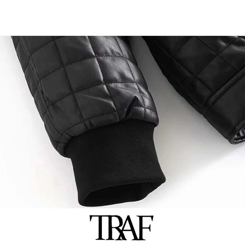 TRAF Women Fashion With Metal Buttons Faux Leather Loose Jacket Coat Vintage Long Sleeve Pockets Outerwear Chic Tops
TRAF Women Fashion With Metal Buttons Faux Leather Loose Jacket Coat Vintage Long Sleeve Pockets Outerwear Chic Tops