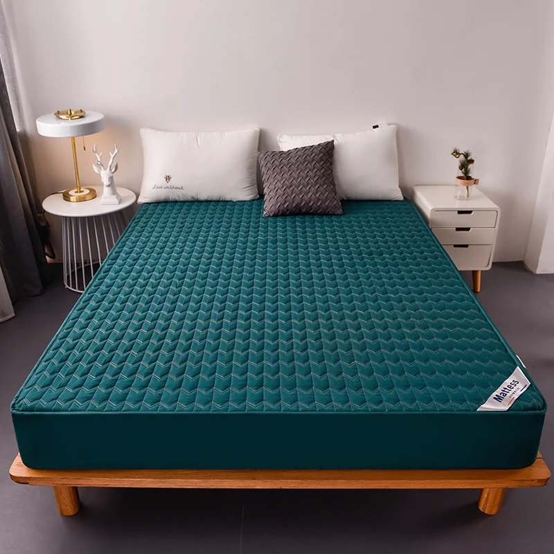 Thick Antibacterial Fitted Bed Sheet Quilted Bedding Mattress Protector Cover Queen King Twin Full Size Solid Color Bedspreads
Thick Antibacterial Fitted Bed Sheet Quilted Bedding Mattress Protector Cover Queen King Twin Full Size Solid Color Bedspreads
