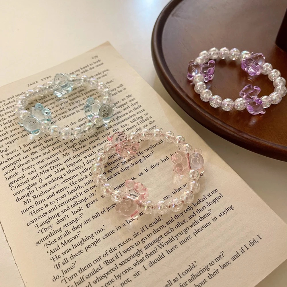 Simple Jelly Sitting Bear Jewelry Accessory Gift Ponytail Holder Bracelet Elastic Hairband Hair Rope
Simple Jelly Sitting Bear Jewelry Accessory Gift Ponytail Holder Bracelet Elastic Hairband Hair Rope