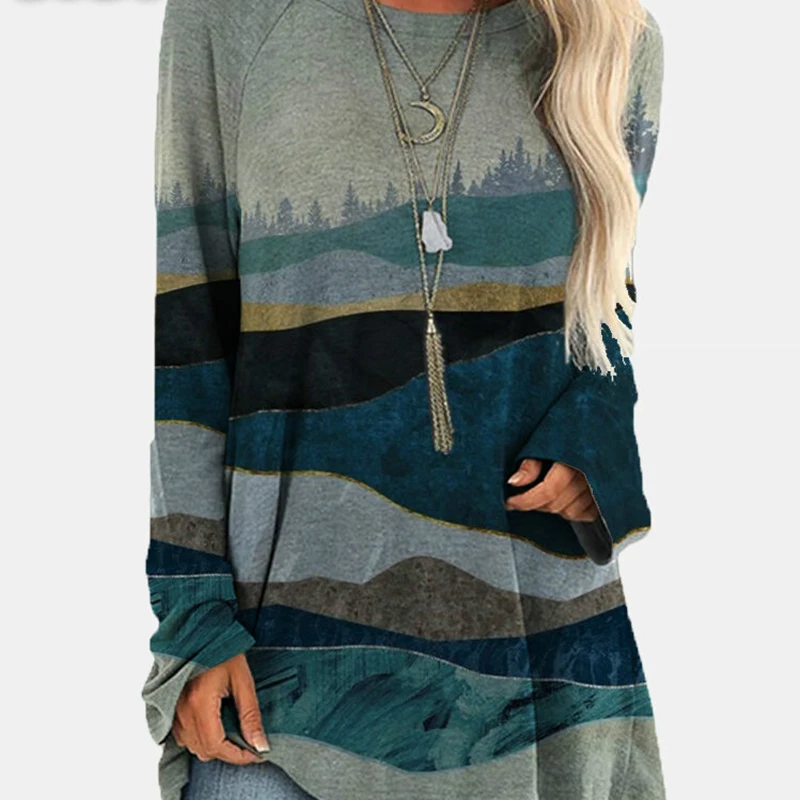 2020 Autumn Winter New Tunic Top Women Long Sleeve Round Neck Pullover Loose Stitching Color Casual Medium Long Tops
2020 Autumn Winter New Tunic Top Women Long Sleeve Round Neck Pullover Loose Stitching Color Casual Medium Long Tops