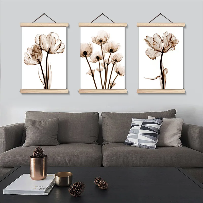 Scroll Painting Plant Flower Tulip Canvas Painting Plus Frame Modern Simple Transparent Flower Poster with Frame, , Printing
Scroll Painting Plant Flower Tulip Canvas Painting Plus Frame Modern Simple Transparent Flower Poster with Frame, , Printing