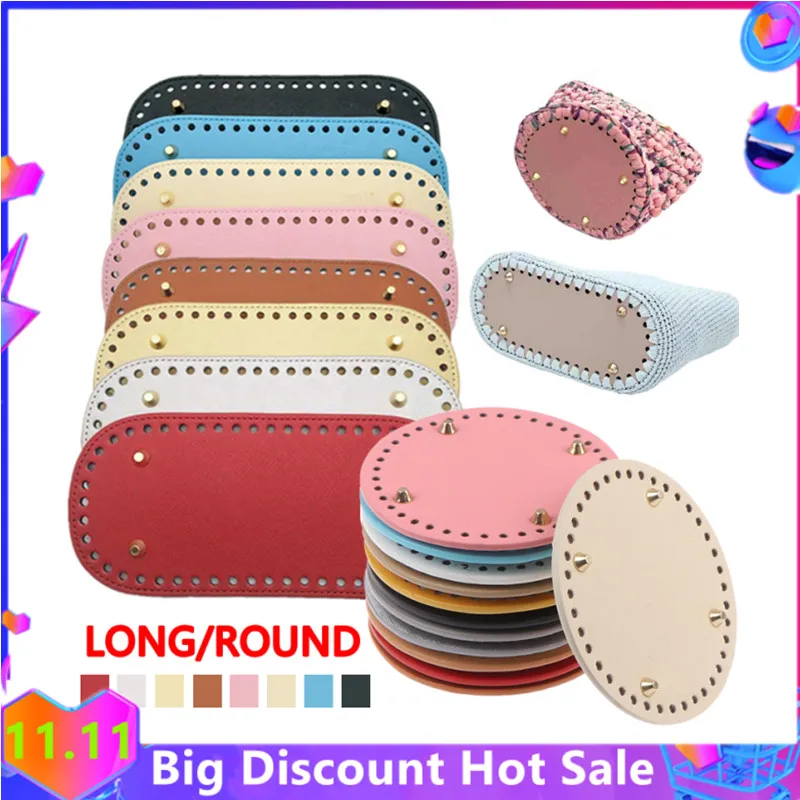 Fashion PU Leather Handbag Bottom With Holes Rivet For Knitting Bag DIY Handmade Women Shoulder Crossbody Bags Accessories 
Fashion PU Leather Handbag Bottom With Holes Rivet For Knitting Bag DIY Handmade Women Shoulder Crossbody Bags Accessories