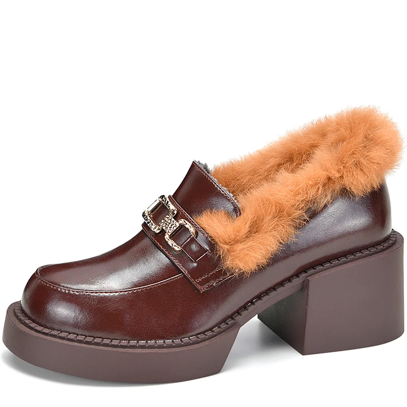 WInter Women Pumps Shoes Thick Bottom Round Toe Mary Janes Genuine Leather Shoes Women Footwear Casual Shoes Plush Footwear B34
WInter Women Pumps Shoes Thick Bottom Round Toe Mary Janes Genuine Leather Shoes Women Footwear Casual Shoes Plush Footwear B34