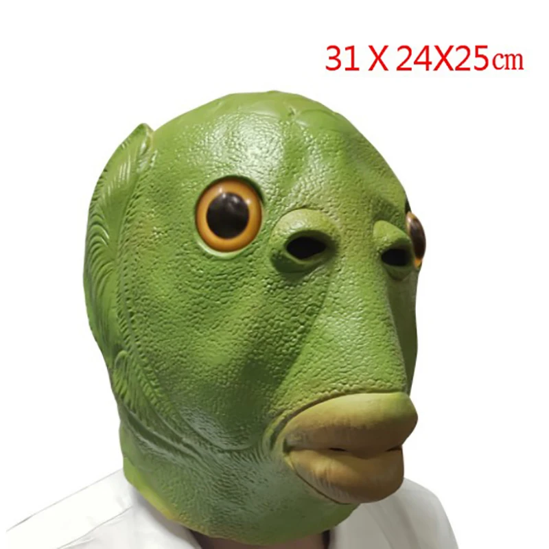 Halloween Funny Cosplay Costume Mask Unisex Adult Carnival Party Green Fish Head Mask Headgear
Halloween Funny Cosplay Costume Mask Unisex Adult Carnival Party Green Fish Head Mask Headgear
