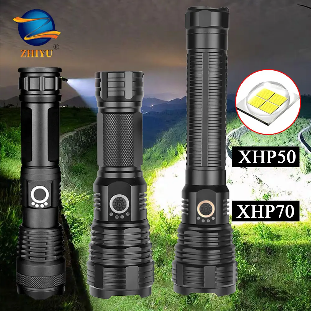 ZHIYU LED XHP50 70 Flashlight Powerful 18650 26650 USB Rechargeable Lamps Ultra Bright 5 Modes Zoomable Camping Light Work Torch
ZHIYU LED XHP50 70 Flashlight Powerful 18650 26650 USB Rechargeable Lamps Ultra Bright 5 Modes Zoomable Camping Light Work Torch