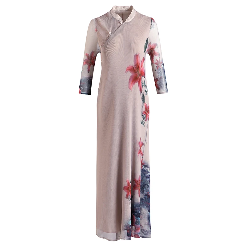 Plus Size Dress Women Spring Vintage Stand Collar Printed Stretch Miyake Pleated Slim Elegant Dress For Women 45-75kg
Plus Size Dress Women Spring Vintage Stand Collar Printed Stretch Miyake Pleated Slim Elegant Dress For Women 45-75kg