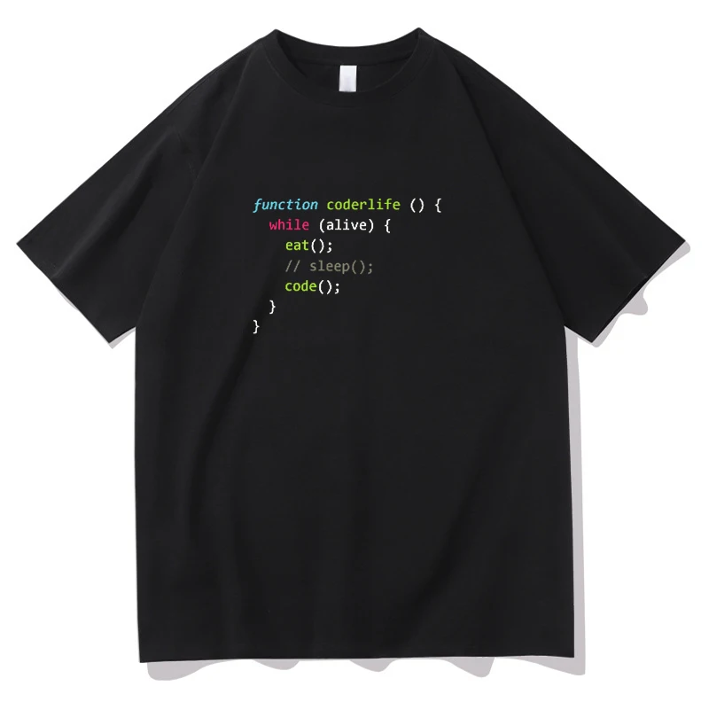 Кодер с функцией ежедневного оформления футболка Frontend Backend Nodejs Js программирующая