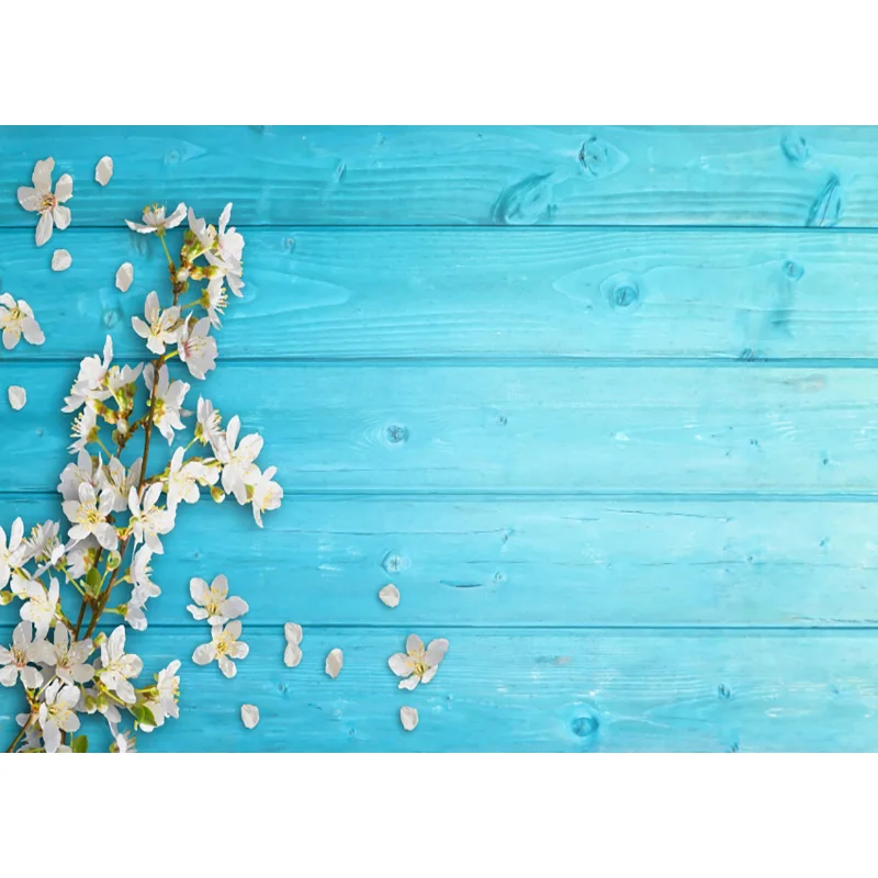 

SHUOZHIKE Vinyl Custom Photography Backdrops Prop Flower and wood planks Theme Photography Background LCJD-171