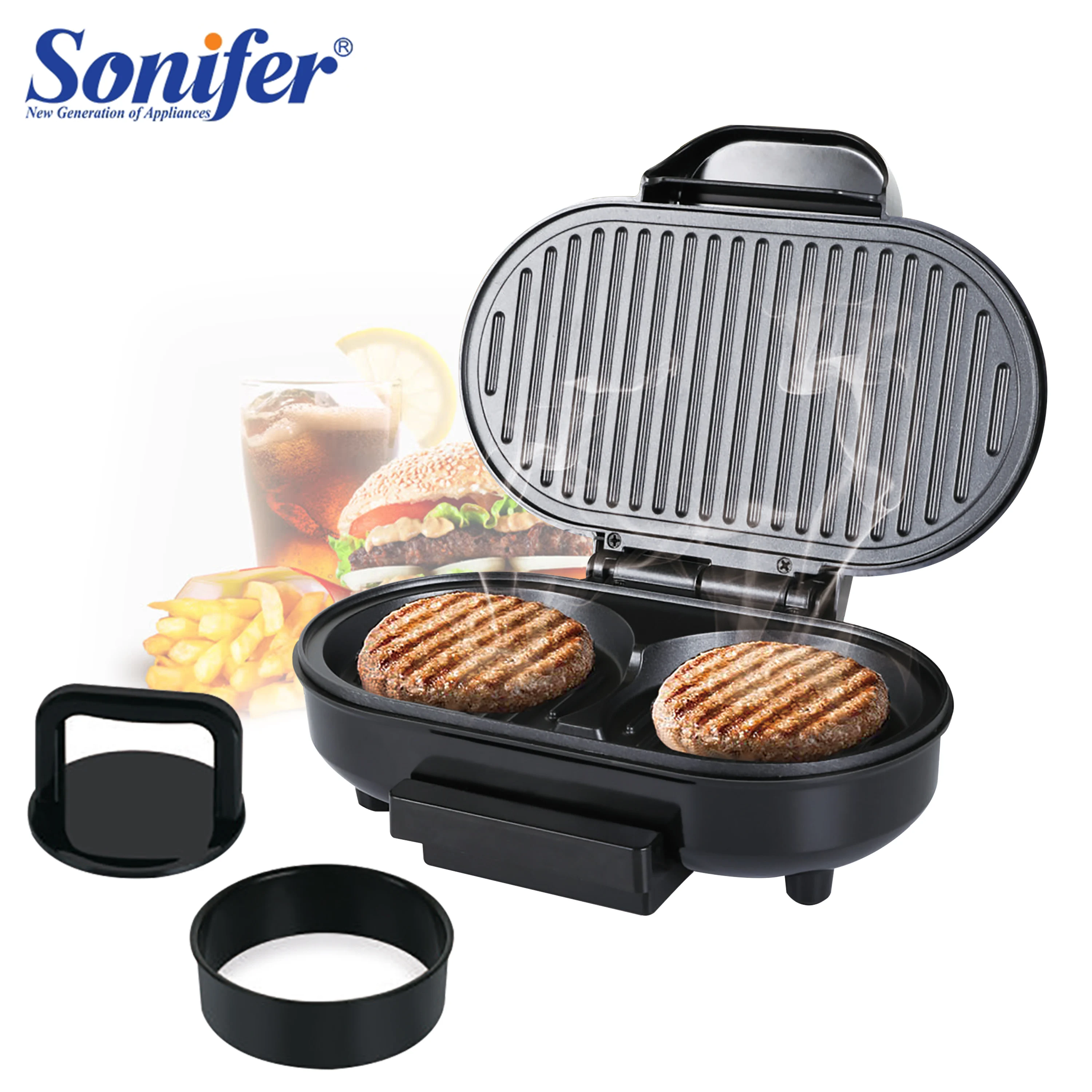 Electric Hamburger Maker Kitchen Breakfast Non-stick Cook Plates Hamburger Meat Beef Grill Burger Press Patty Maker Sonifer
Electric Hamburger Maker Kitchen Breakfast Non-stick Cook Plates Hamburger Meat Beef Grill Burger Press Patty Maker Sonifer
