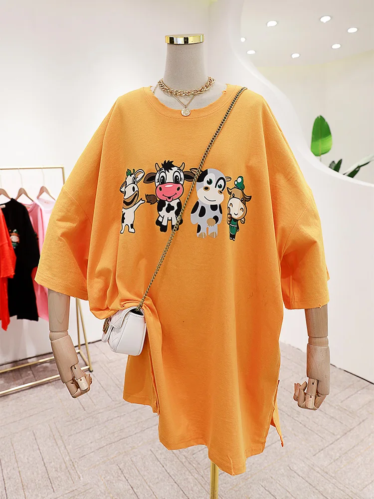 2021 Plus-Sized Plus Women's Clothing European Goods Summer Half Sleeve Women's Lazy Style Short-Sleeved T-shirt Women Tops
2021 Plus-Sized Plus Women's Clothing European Goods Summer Half Sleeve Women's Lazy Style Short-Sleeved T-shirt Women Tops