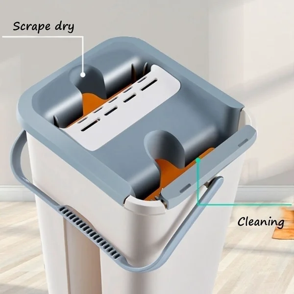 Flat Floor Mop Scraping Ultra-Fine Fiber Mop Self Wet and Dry Cleaning Microfiber Mop Bucket with 5 Microfiber Pads
Flat Floor Mop Scraping Ultra-Fine Fiber Mop Self Wet and Dry Cleaning Microfiber Mop Bucket with 5 Microfiber Pads