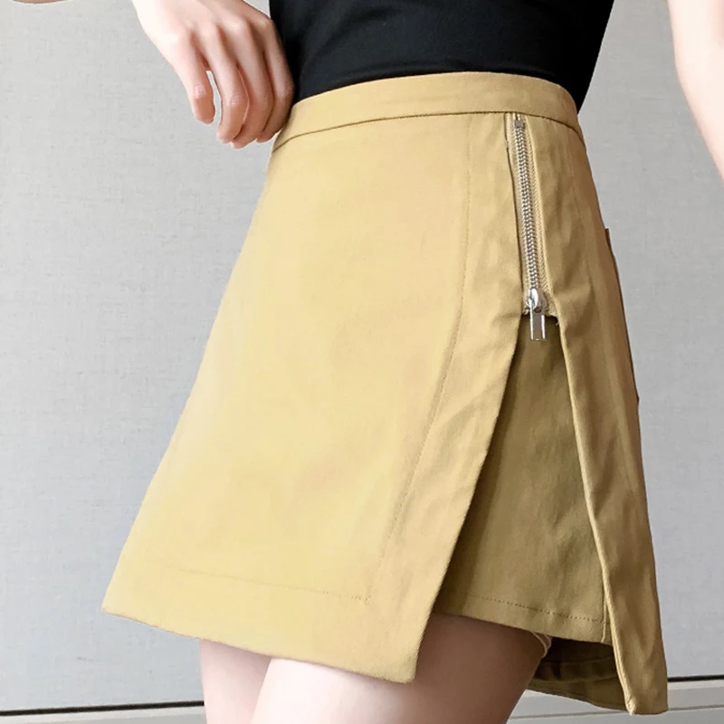 Women High Waist Zipper Patchwork Solid Shorts Skirts Summer Chic Slim Fit Casual A-Line Pockets Cotton Korean Loose Mini Skirt
Women High Waist Zipper Patchwork Solid Shorts Skirts Summer Chic Slim Fit Casual A-Line Pockets Cotton Korean Loose Mini Skirt