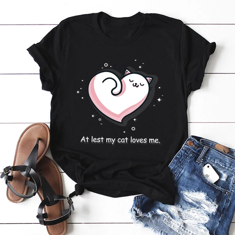 At Least My Cat Loves Me Print T Shirt Women Short Sleeve O Neck Loose Tshirt Summer Women Causal Tee Shirt Tops Camisetas Mujer
At Least My Cat Loves Me Print T Shirt Women Short Sleeve O Neck Loose Tshirt Summer Women Causal Tee Shirt Tops Camisetas Mujer