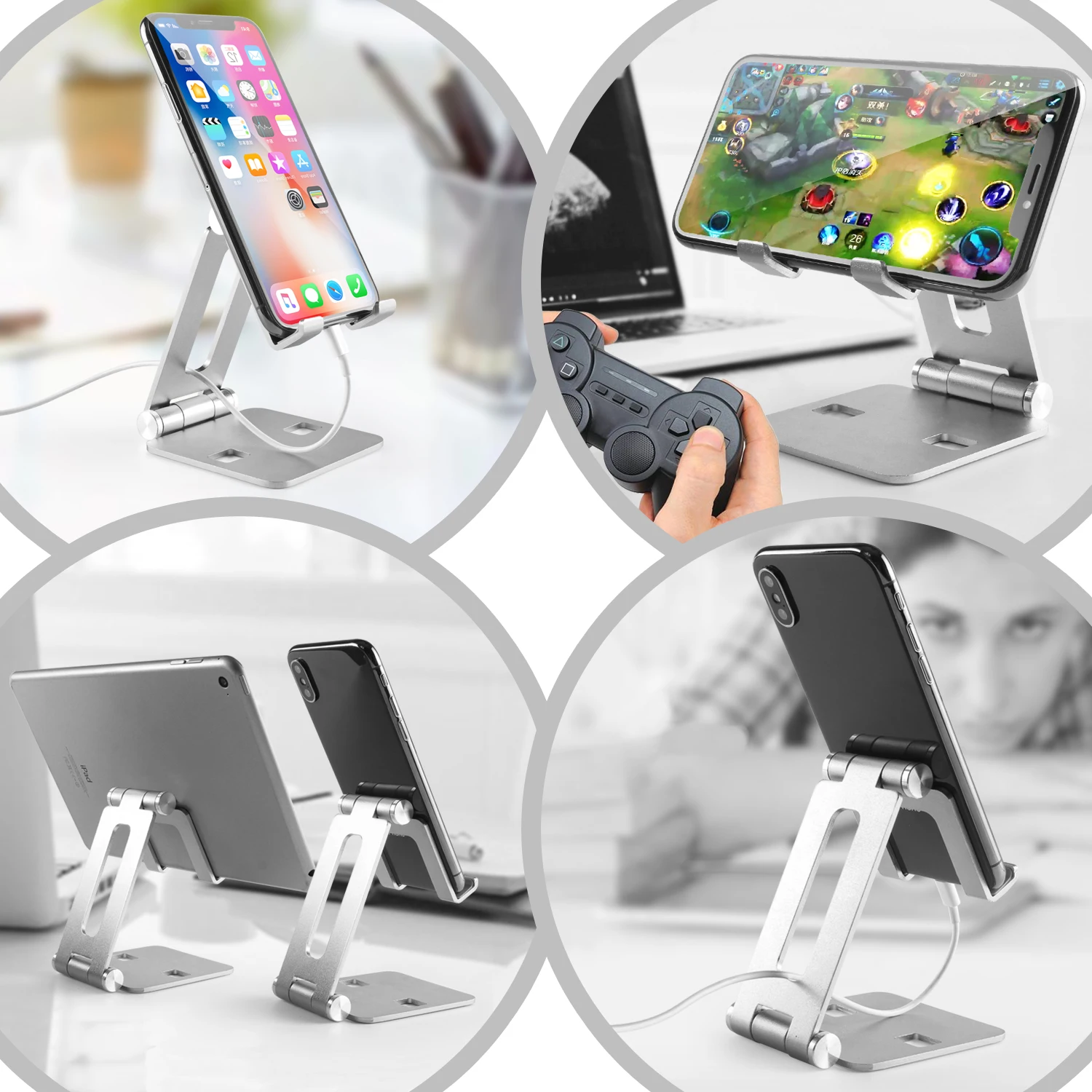 Portable Desk Mobile Smart Phone Holder Tablet Stand For Xiaomi 11 Pro Huawei iPhone 12 Mini Samsung iPad Air Dock Smartphone
Portable Desk Mobile Smart Phone Holder Tablet Stand For Xiaomi 11 Pro Huawei iPhone 12 Mini Samsung iPad Air Dock Smartphone