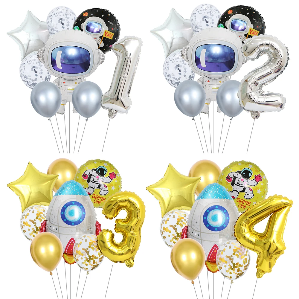 9Pcs Outer Space Party Astronaut Number Balloon Rocket Foil Balloons Galaxy Theme Boy Kids Birthday Party Decor Helium Globos
9Pcs Outer Space Party Astronaut Number Balloon Rocket Foil Balloons Galaxy Theme Boy Kids Birthday Party Decor Helium Globos