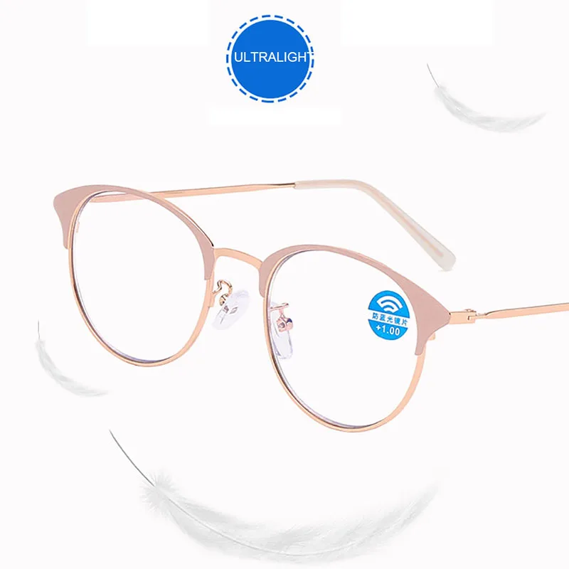 +1.0 To +4.0 New Ultralight High Quality Metal Frame Round Retro Pink Reading Glasses Anti Blue Light Presbyopic Eyeglasses
+1.0 To +4.0 New Ultralight High Quality Metal Frame Round Retro Pink Reading Glasses Anti Blue Light Presbyopic Eyeglasses