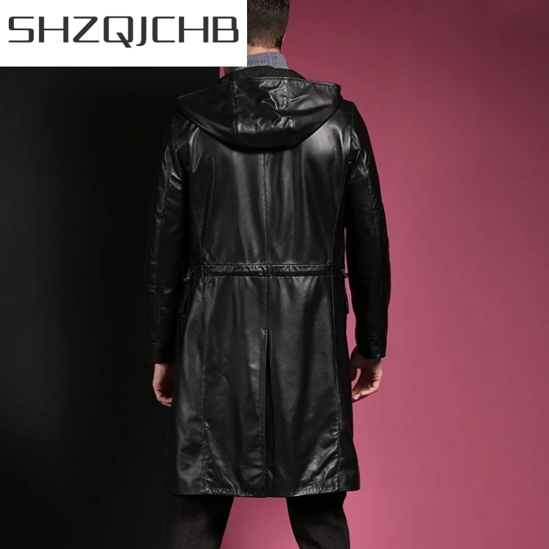 JCHB 2021 Fashion Men Sheepskin Long Trench Coat Slim Fit Hoody Windbreaker Colors Business Man Outwear Coat Casual Genuine Leat
JCHB 2021 Fashion Men Sheepskin Long Trench Coat Slim Fit Hoody Windbreaker Colors Business Man Outwear Coat Casual Genuine Leat