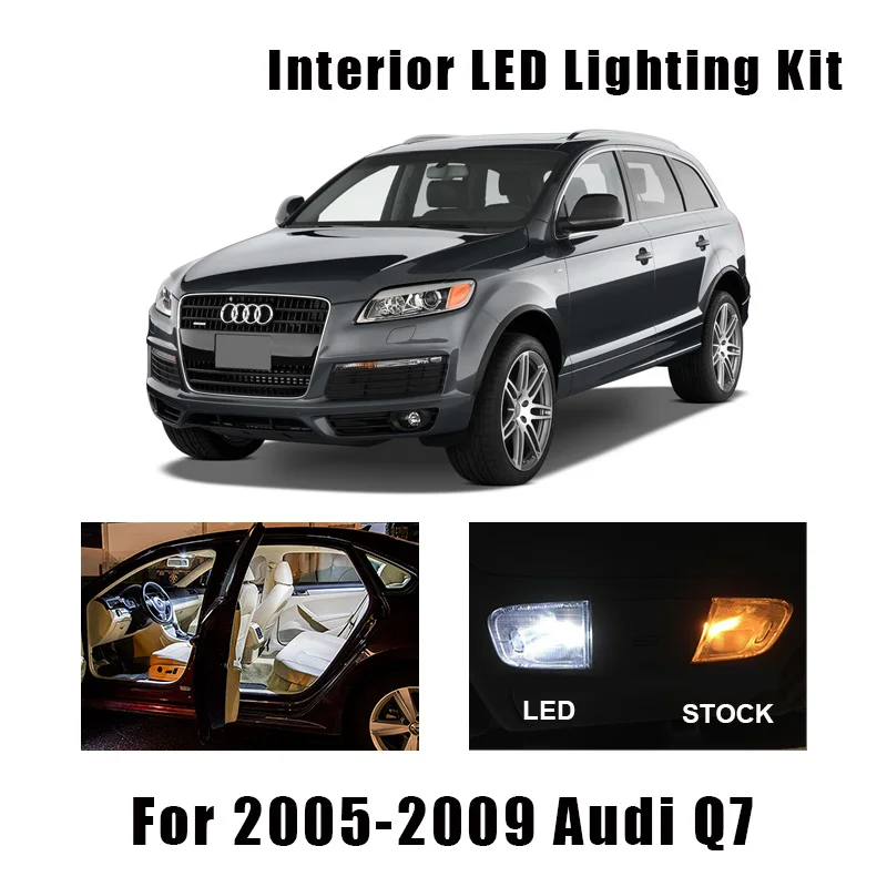17pcs Error Free White Car LED Interior Light Bulbs Kit Fit For Audi Q7 2005 2006 2007 2008 2009 Map Dome License Plate Lamp
17pcs Error Free White Car LED Interior Light Bulbs Kit Fit For Audi Q7 2005 2006 2007 2008 2009 Map Dome License Plate Lamp