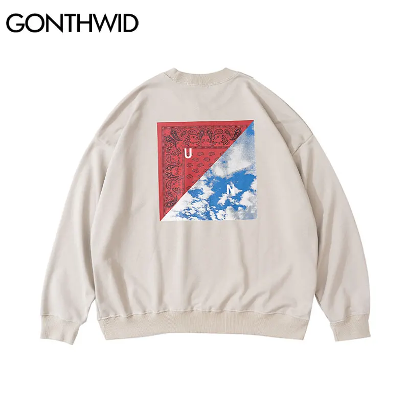 Streetwear Sweatshirt Hip Hop Hoodie Mens Cloud Bandana Paisley Patten Print Pullover 2022 Harajuku Cotton Street Hoodie Khaki
Streetwear Sweatshirt Hip Hop Hoodie Mens Cloud Bandana Paisley Patten Print Pullover 2022 Harajuku Cotton Street Hoodie Khaki