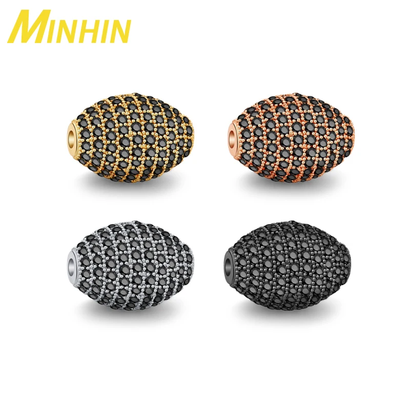 MINHIN 3pcs/lot Oval American Football Micro Pave Cubic Zircon Ball Beads For Jewelry Making DIY Beads Accessories
MINHIN 3pcs/lot Oval American Football Micro Pave Cubic Zircon Ball Beads For Jewelry Making DIY Beads Accessories