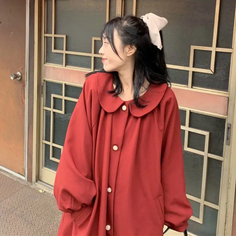 Trench Women Lace Patchwork Lovely Girl Red New Japanese Style Preppy Kawaii Fashion Daily Spring 2021 College Ulzzang Stylish
Trench Women Lace Patchwork Lovely Girl Red New Japanese Style Preppy Kawaii Fashion Daily Spring 2021 College Ulzzang Stylish