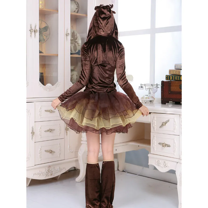 Women's Spring Autumn Reindeer Christmas Dress Long Sleeve Hooded Square Collar Tutu Mesh Mini Vestido
Women's Spring Autumn Reindeer Christmas Dress Long Sleeve Hooded Square Collar Tutu Mesh Mini Vestido